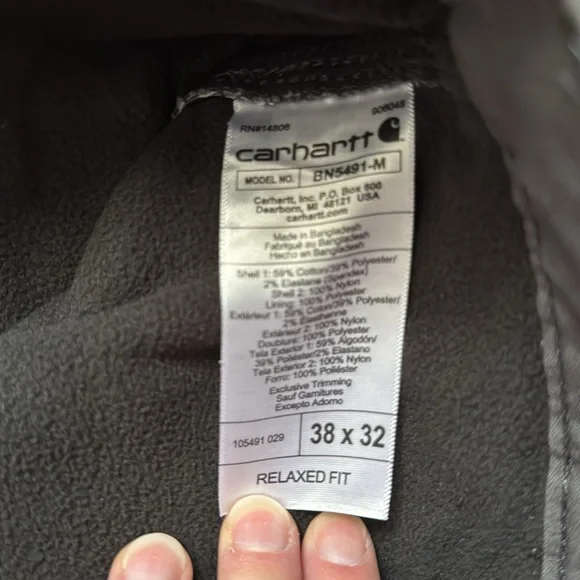 Carhartt Rugged Flex Relaxed Fleece Lined Pants - Picture 8 of 11